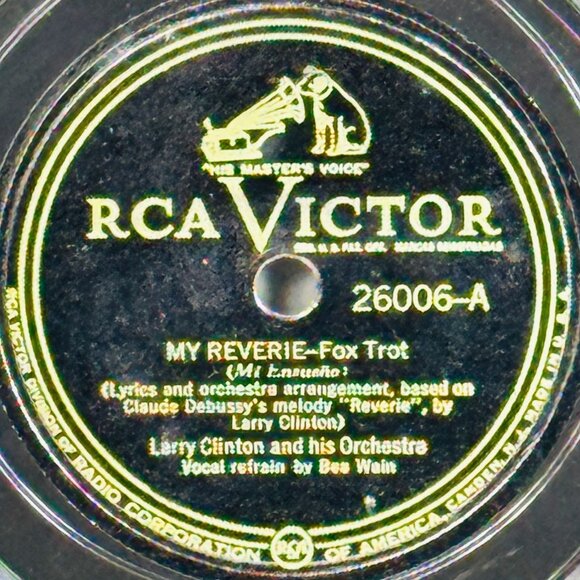 Larry Clintons RCA Victor 26006 78 RPM Record My Reverie & Boogie Woogie Blues - Picture 2 of 4